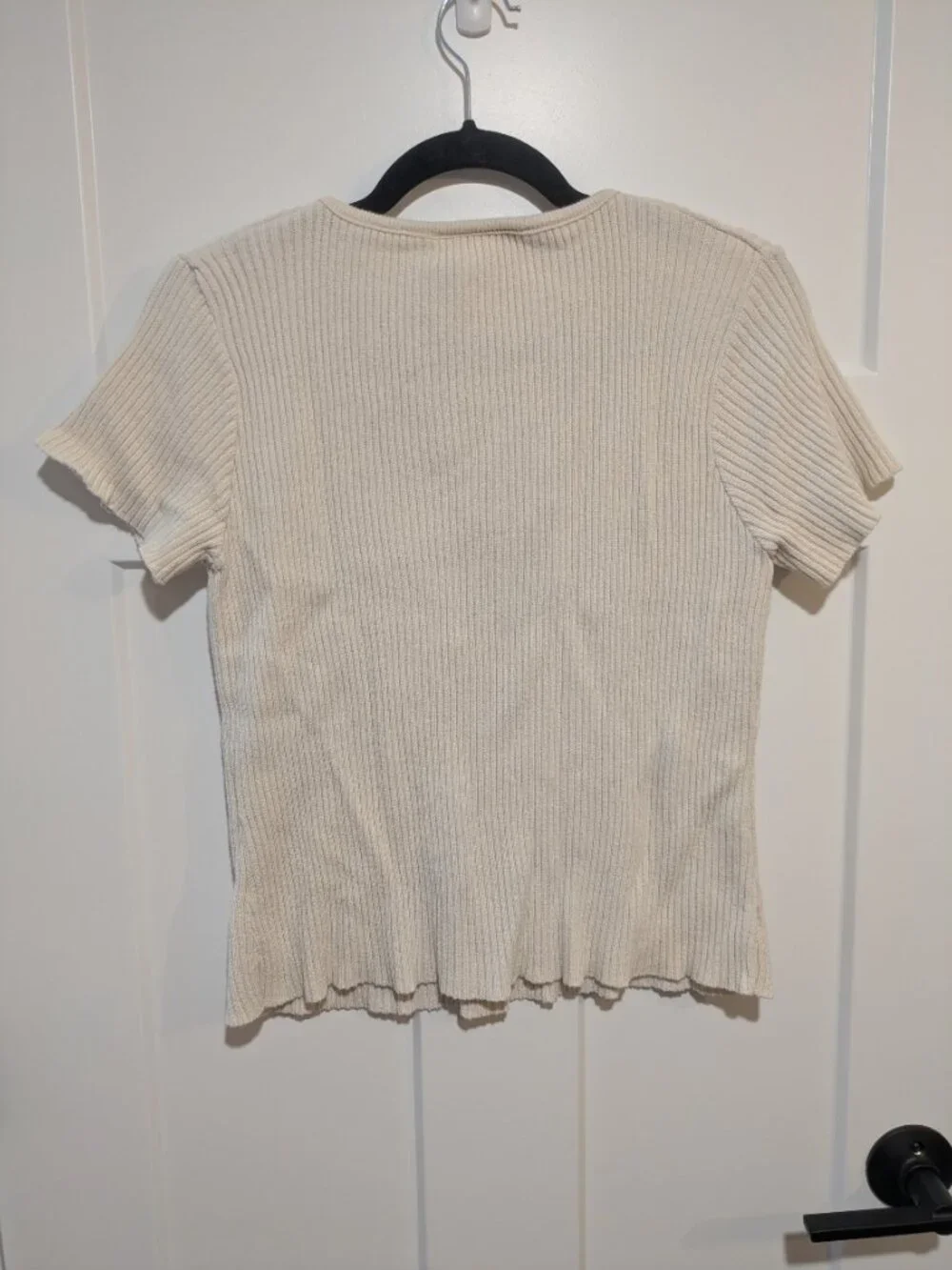 Authentic 90s Vintage Carol Horn Workshop USA-Made Ribbed Knit Top | Size L